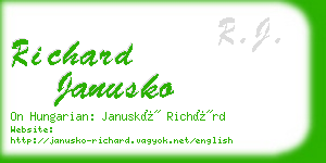 richard janusko business card